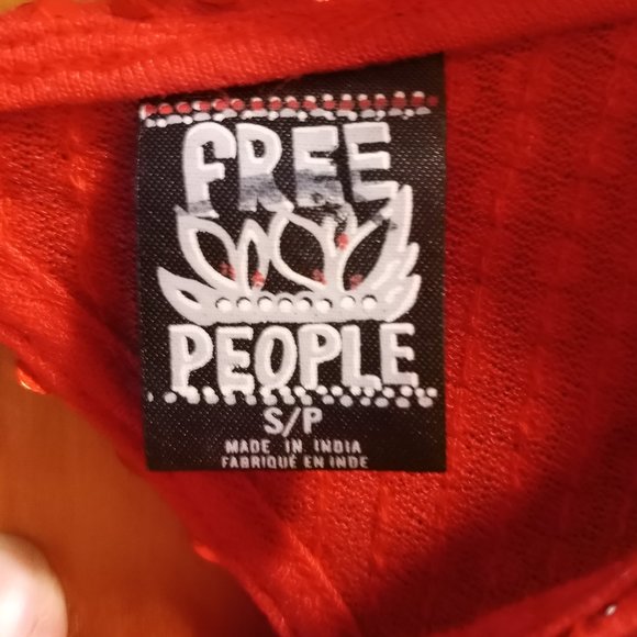 Vinatage Free People Red Sequin Top Small Petitie - Picture 9 of 12